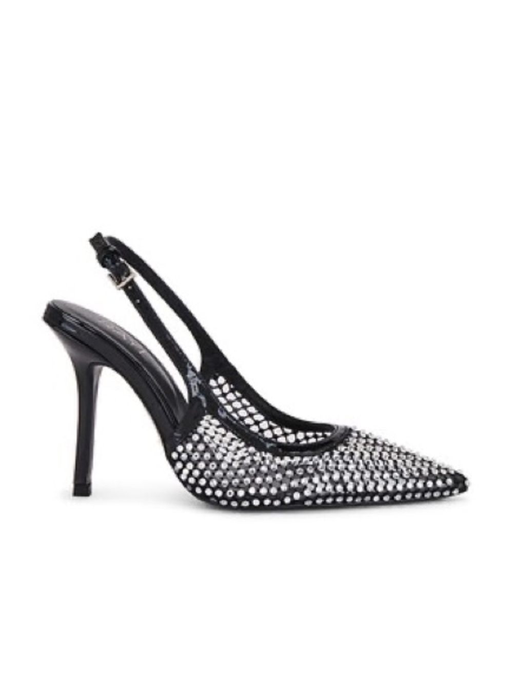 RAYE Roma Slingback Pump in Black Mesh Diamante Size 7 **NWT**